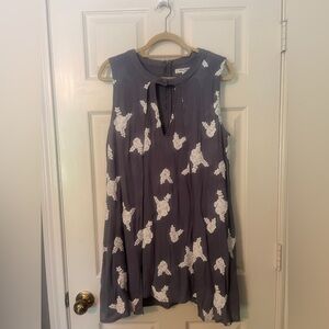 Honey Belle Floral Embroidered Swing Dress Size Medium